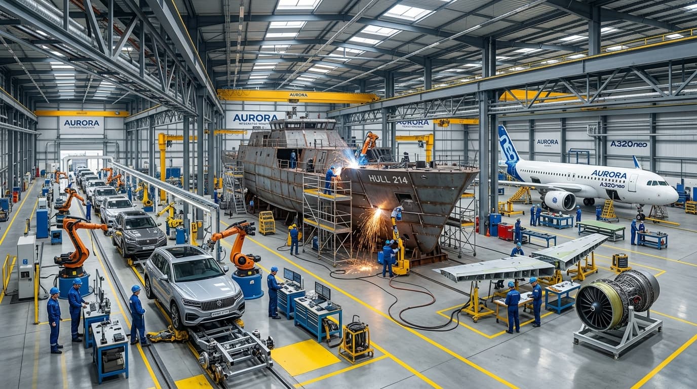 Algumas indústrias: Automotiva, Naval e Aeroespacial