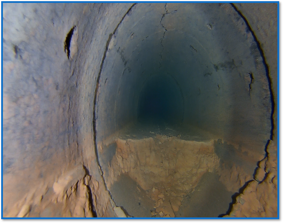 Monitoramento de trincheiras drenantes com drone submarino (ROV)